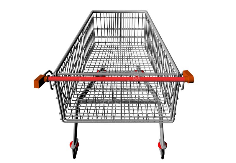 Metal Shopping cart. vector illustration