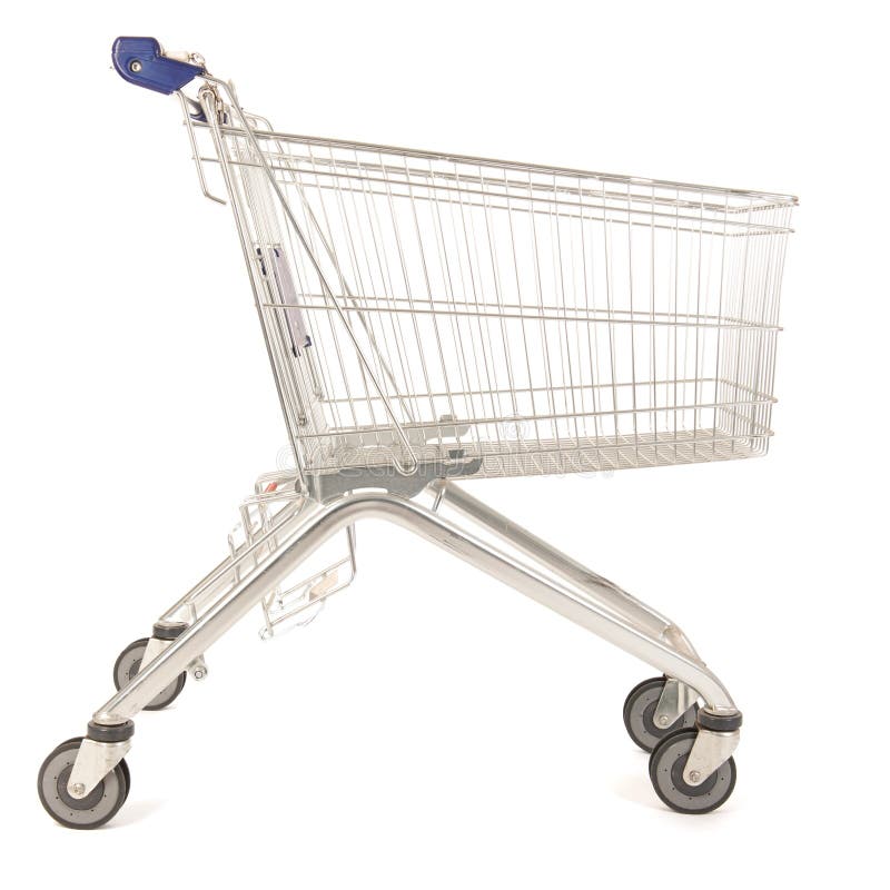 Metal shopping cart stock photo. Image of product, retail 36447902