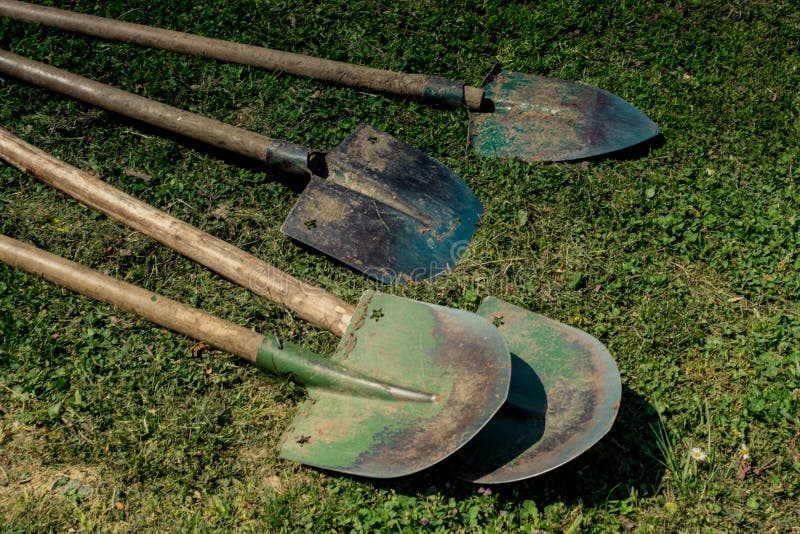 Metal Shovel or Garden Spade Stock Image Image of tool, ground 131924755