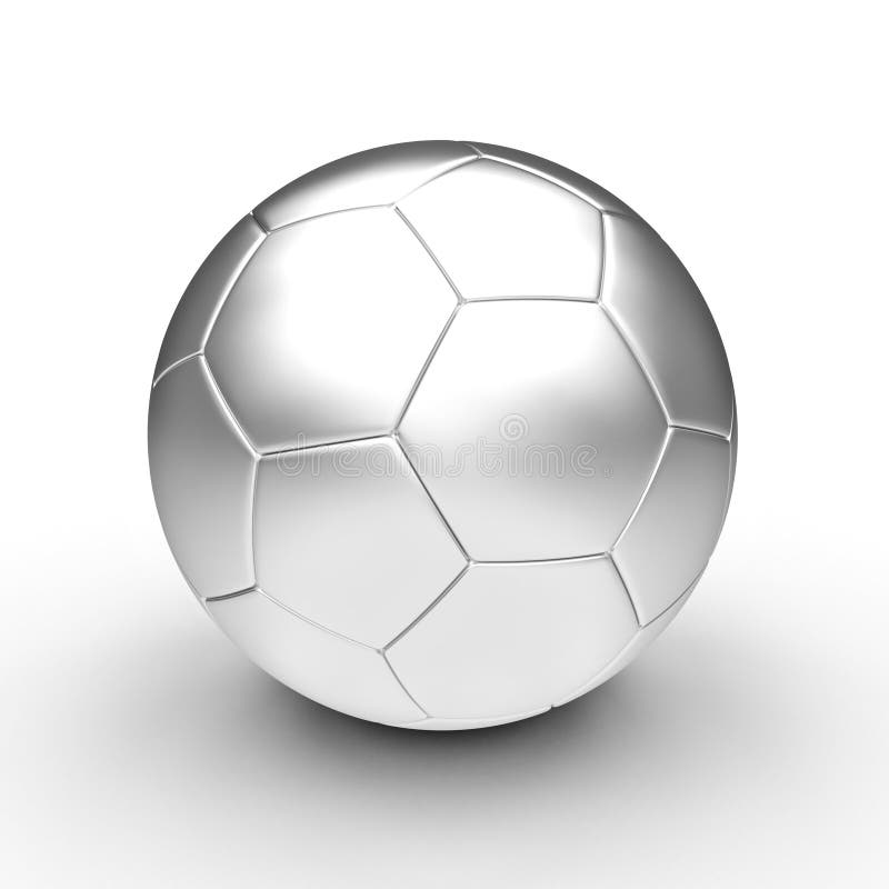 Silver soccer ball stock illustration. Illustration of ball 37703285