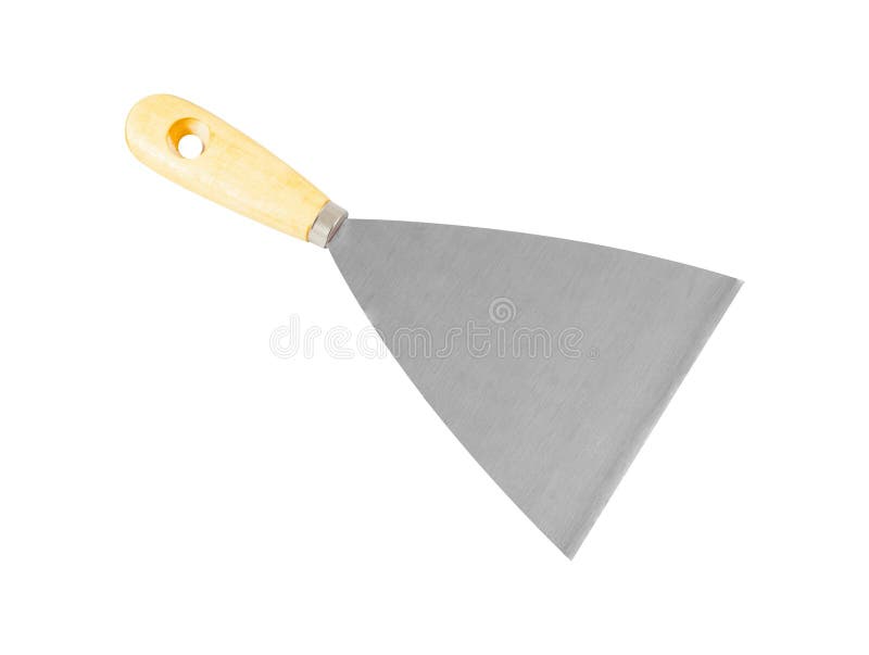 Plastic Spatula for Wallpaper. Spatula on White Background Stock Image