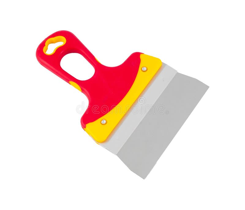 Plastic Spatula for Wallpaper. Spatula on White Background Stock Image