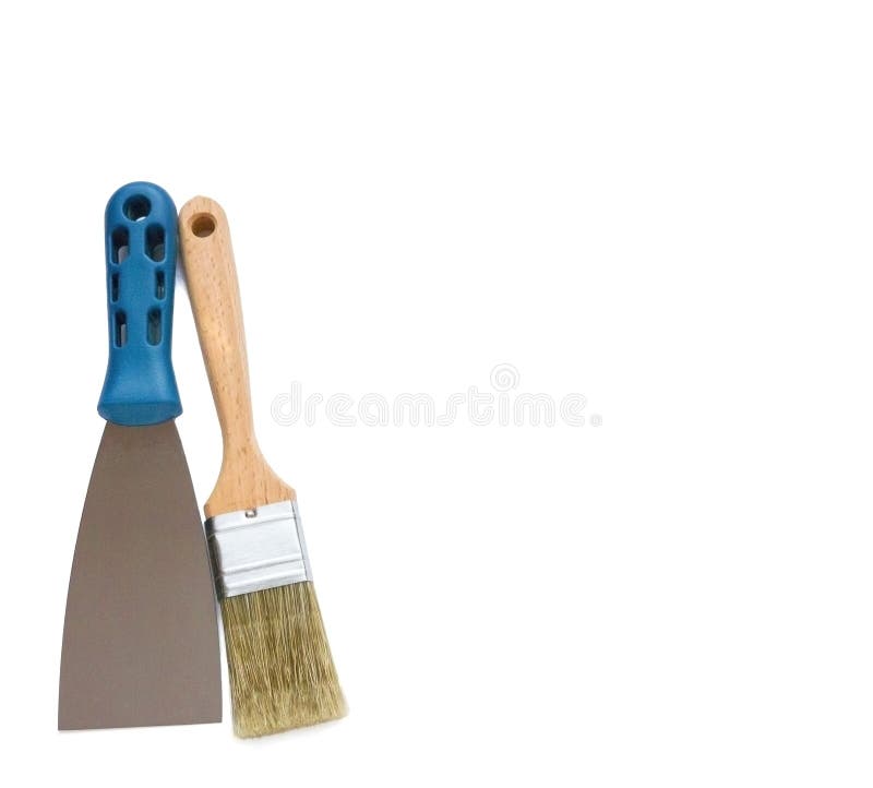 Paint Tools Brush, Spatula, Canvas Stock Image Image of glitter