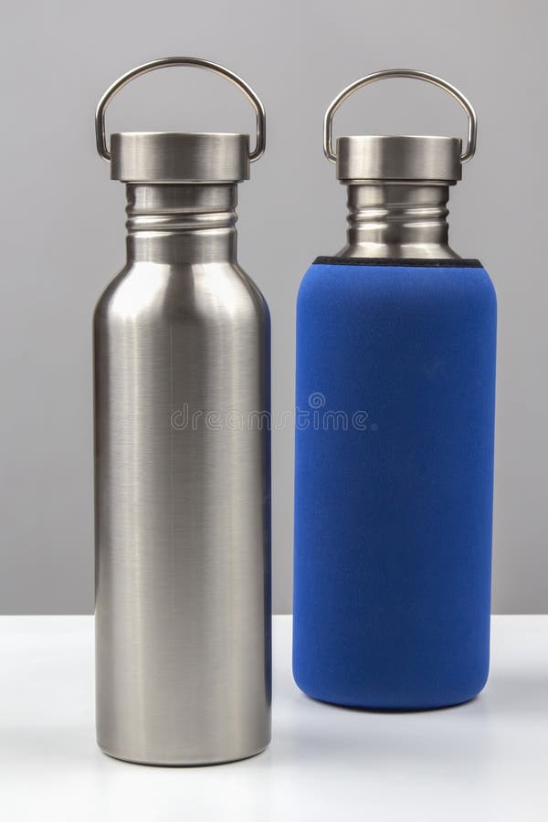 Metal Steel Water Flasks. Metal Drinking Utensils Stock Photo Image of canteen, fitness 180991182