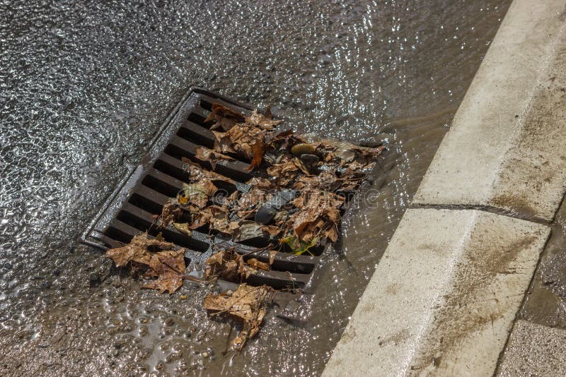 Metal storm drain cover after street cleaning 2