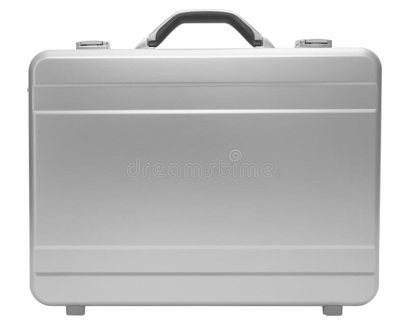 Metal suitcase isolated