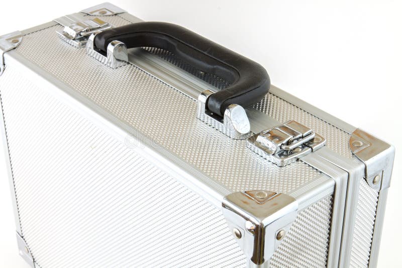 Metal suitcase stock photo. Image of safety, shiny, cargo 21266126