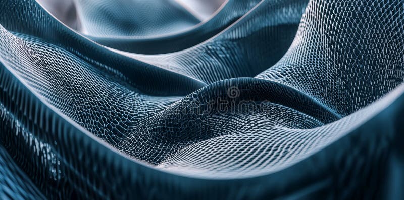 Metal Surface, Geometric Shapes, Modern Architecture, Abstract Background, Black and White, 3D Rendering, Abstract Wavy royalty free illustration