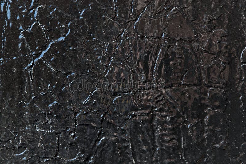 The Metal Surface is Painted with Black Oil Paint. Stock Image - Image of  paint, painted: 113799333