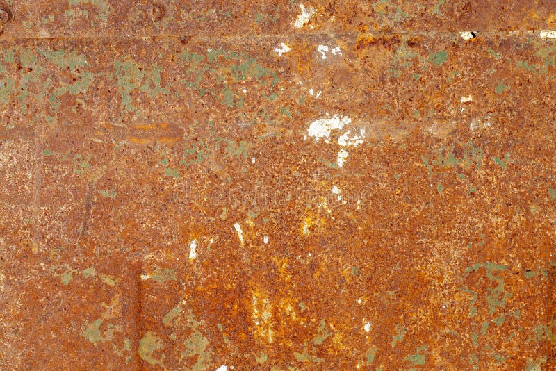 Metal Surfaces Covered with Rust and Paint Residues Stock Photo Image