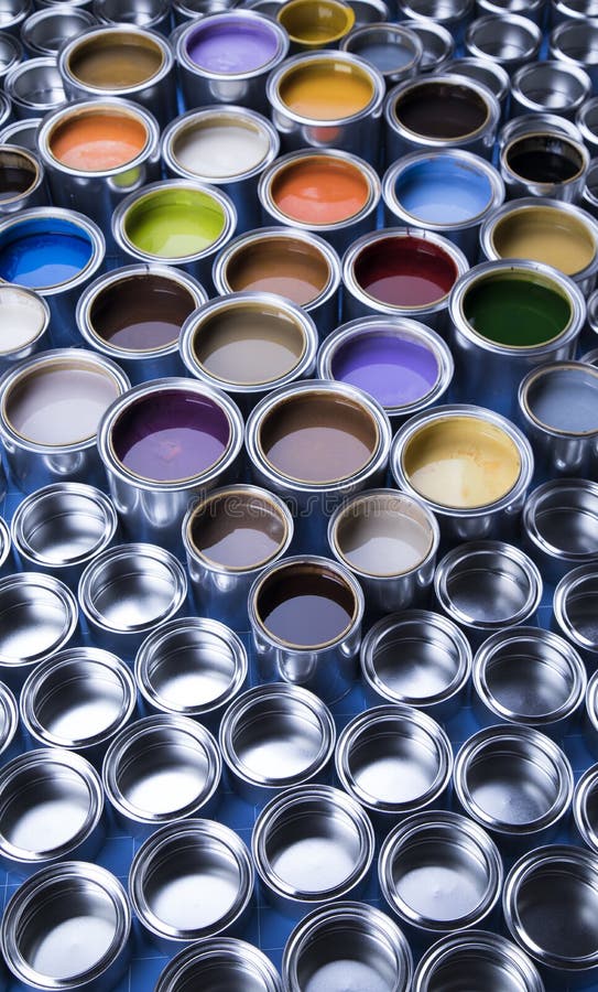 Metal Tin Paint Cans Background Stock Photo Image of abstract