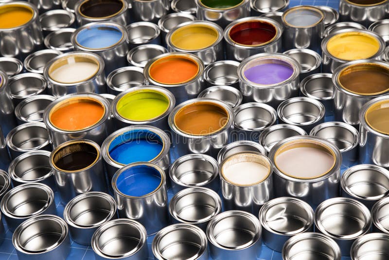 Metal Tin Paint Cans Background Stock Photo Image of abstract