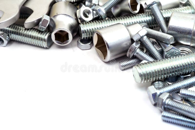 Metal Tools and Fixing Elements. Stock Photo Image of mechanical
