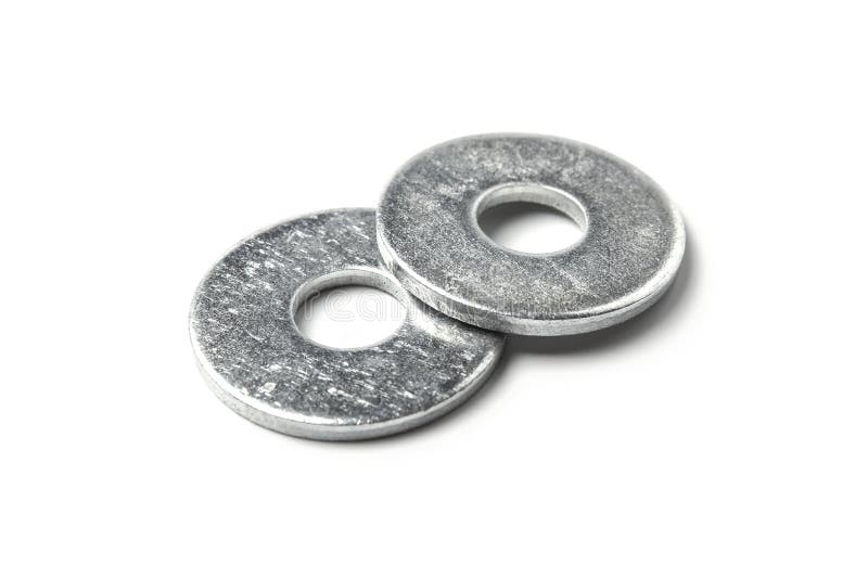 Metal Washers stock image. Image of circle, silver, piles 3584541