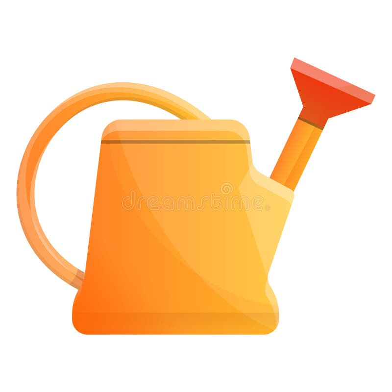 Metal Watering Can Icon, Cartoon Style Stock Vector - Illustration of ...