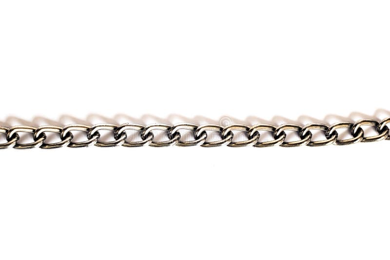 Metal White Chain On A White Background Stock Image Image of looking