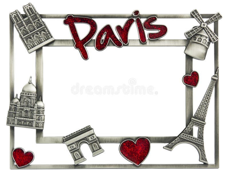 Metall-photoframe Andenken von Paris stockfotografie Metall-photoframe Andenken von Paris stockfotografie