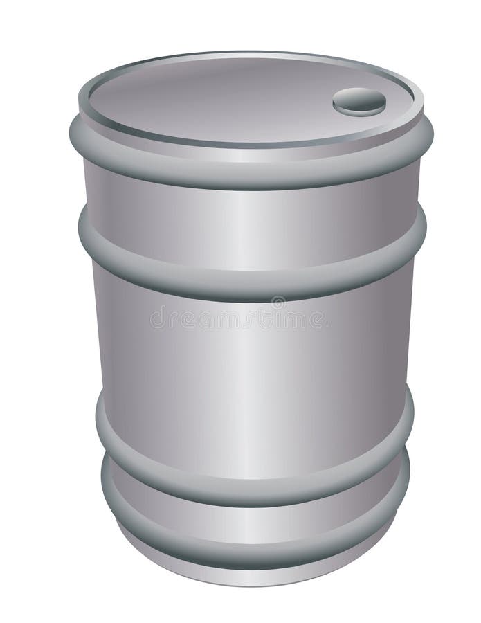 Download Metallic Oil Barrel Drum. White Blank Mock-up. Isolated Design Template. Stock Vector ...