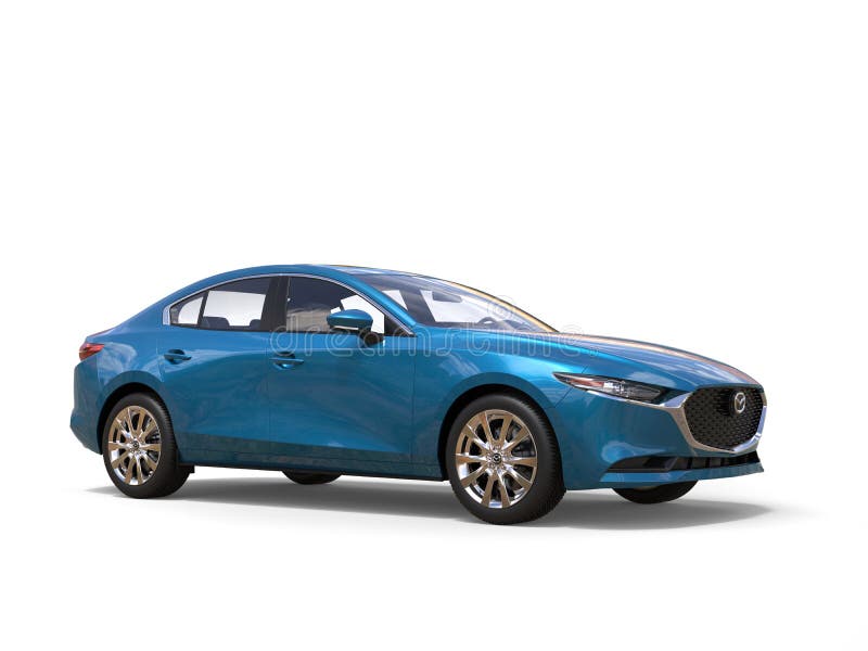  Metallic Blue Mazda 3 2019 - 2022 Model Editorial Stock Image - Ilustración de mazda, sedan: 253216879