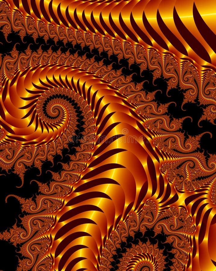 Metallic Bronze Fractal Snakes