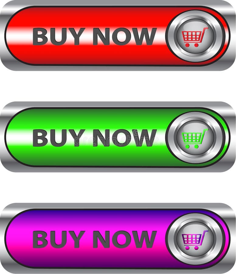 Metallic Buy now button set