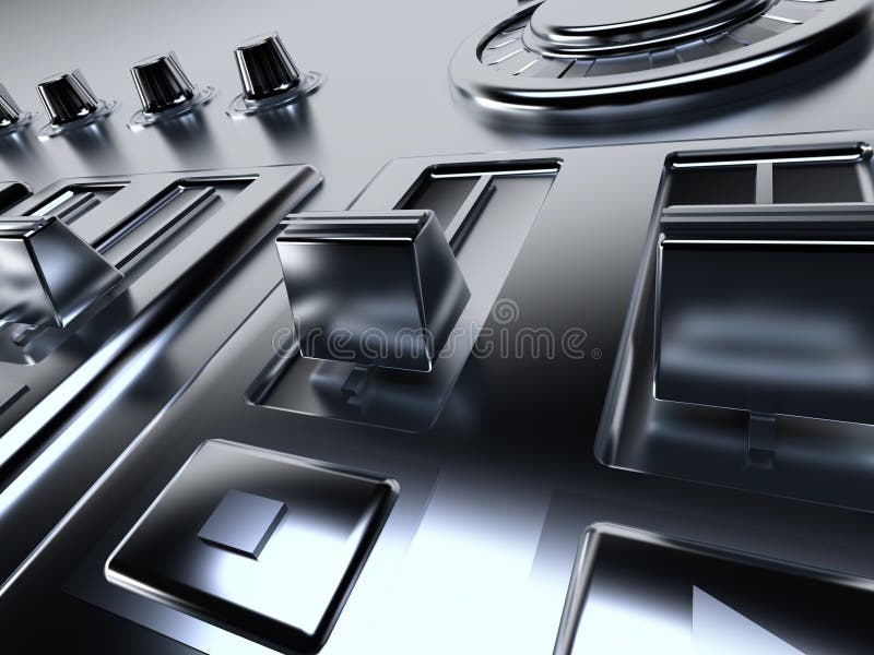 Metallic control panel royalty free illustration