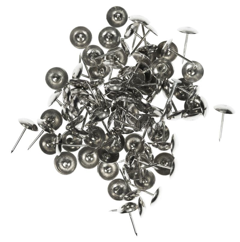 Metallic Decorative Nails Isolated White Background Decorative