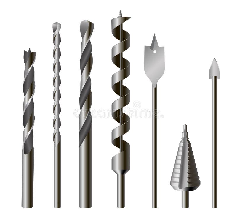 Metallic drill bits, equipment and tool set