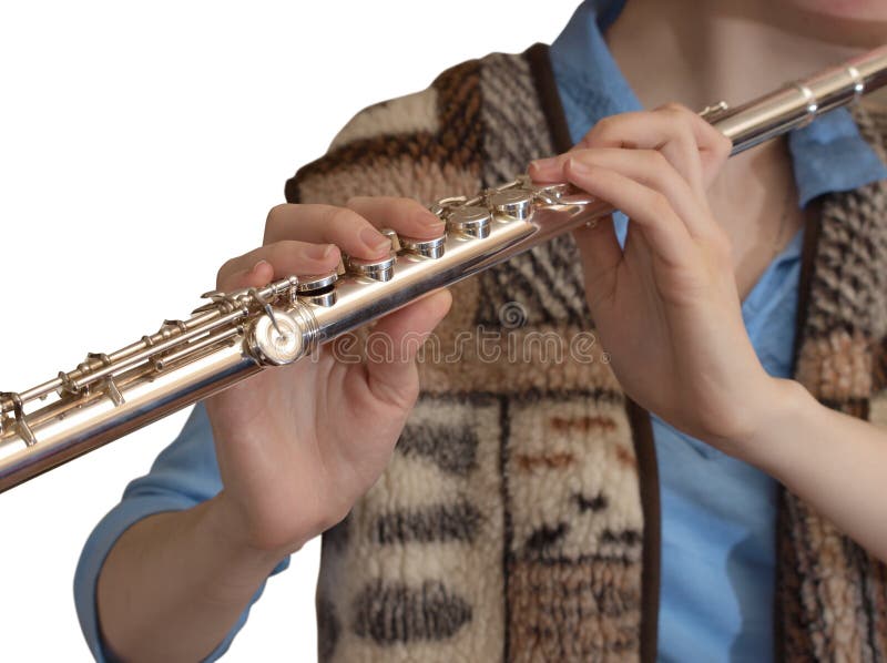 Flute stock photo. Image of sheet, classical, school, isolated 7992424
