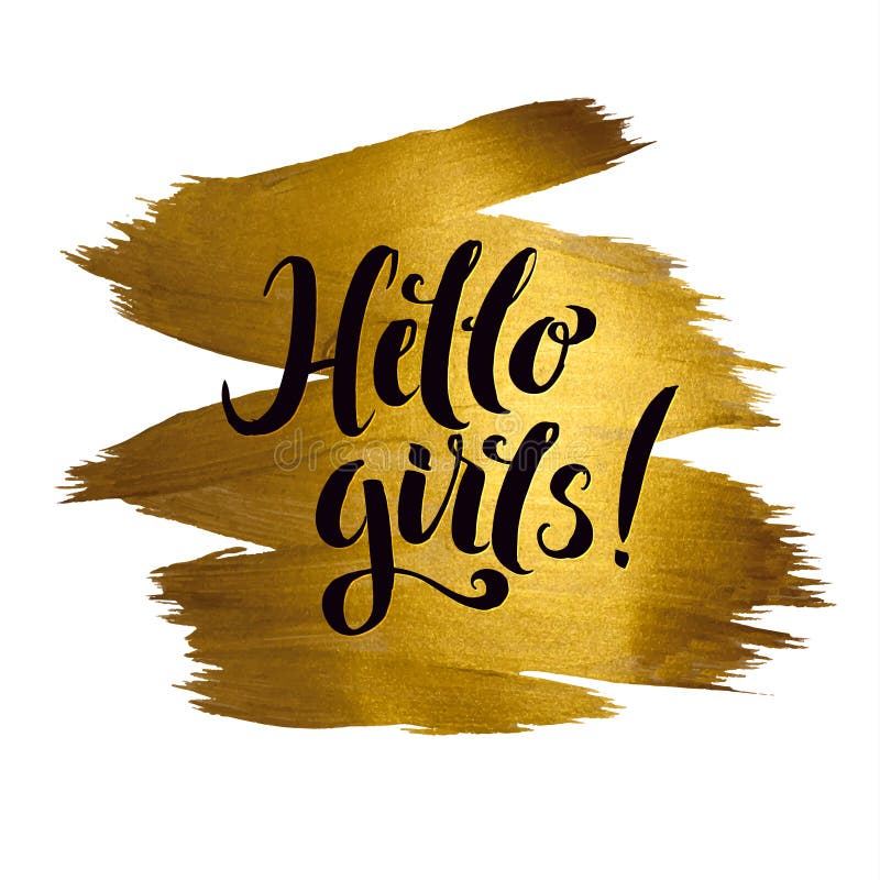 Metallic Foil Shining Calligraphy Poster. Vector Gold Print Paint Stain