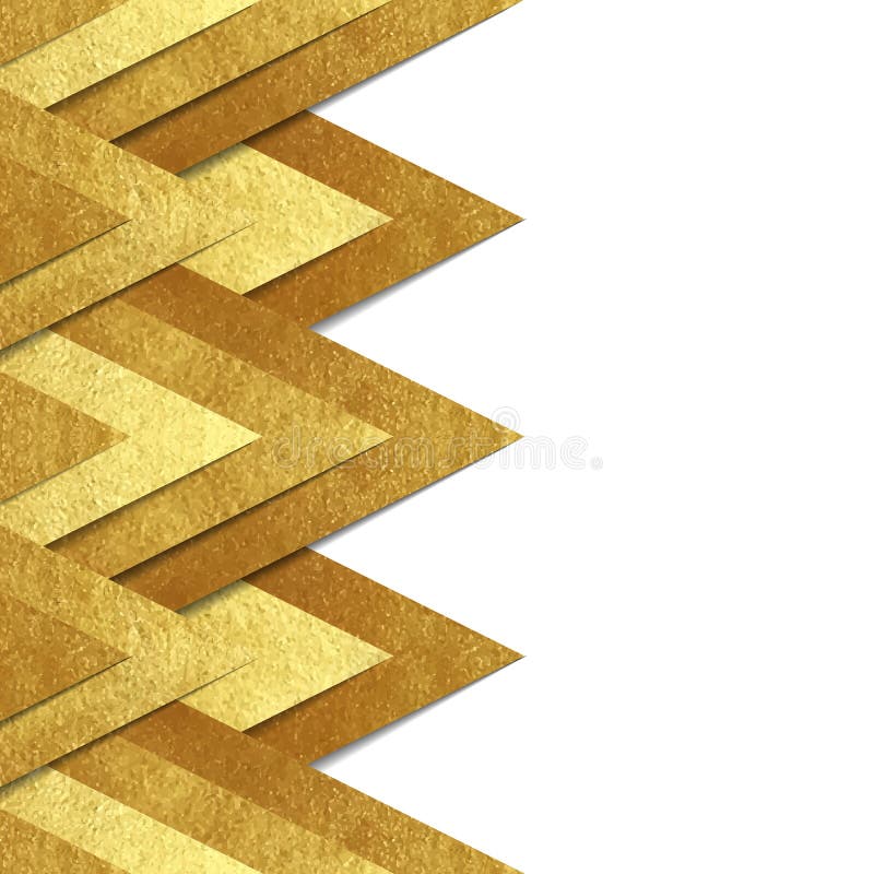 Metallic Gold Paper Border Background Stock Vector Illustration of