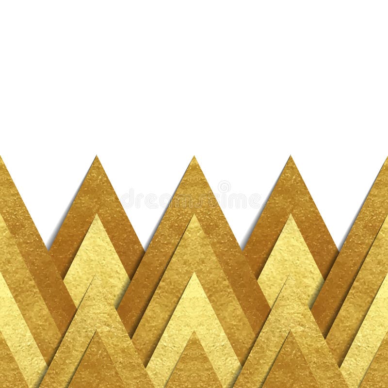 Metallic gold paper border background