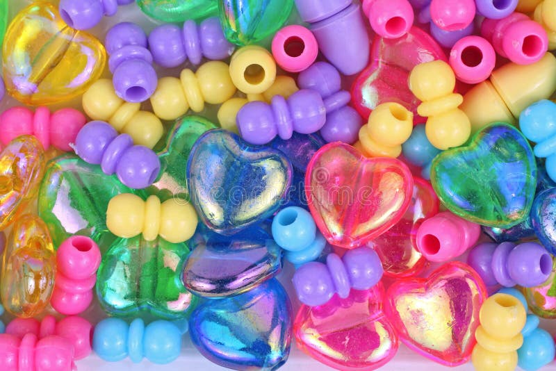 Metallic Heart Plastic Toy Jewelry Kit Stock Image Image of yellow
