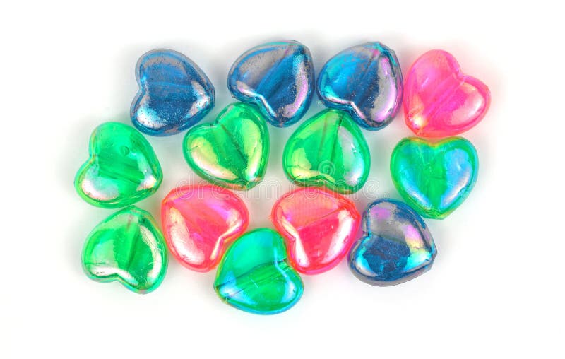 Metallic Hearts Overhead View Stock Photo Image of view, blue 18400878