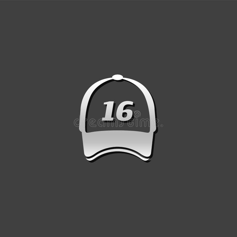 Metallic Icon Sport hat stock vector. Illustration of objects 194445655