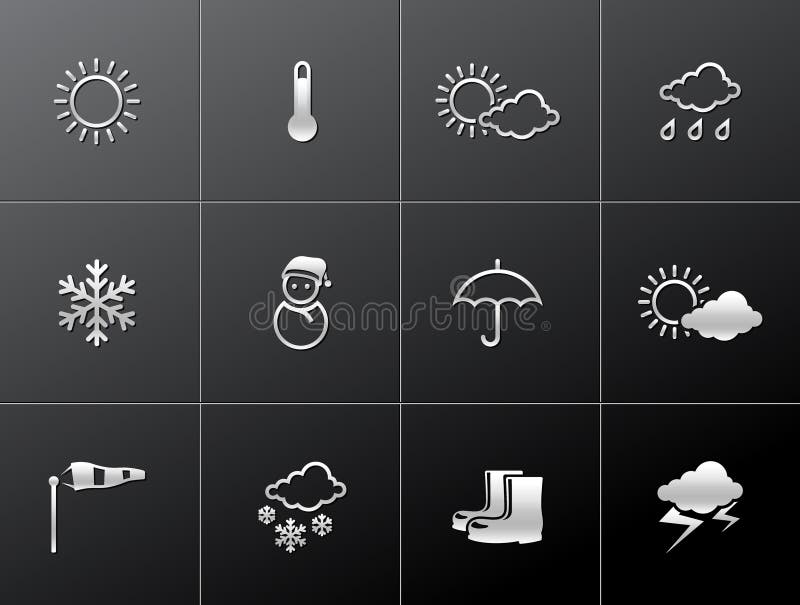 Metallic Icons - Weather