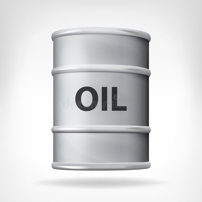 Download Metallic Oil Barrel Drum. White Blank Mock-up. Isolated ...
