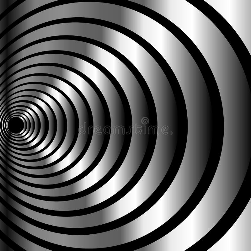 Illusion with Metallic Rings Stock Vector Illustration of geometric