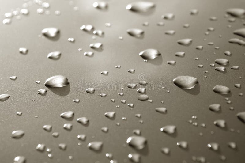 Metallic raindrops