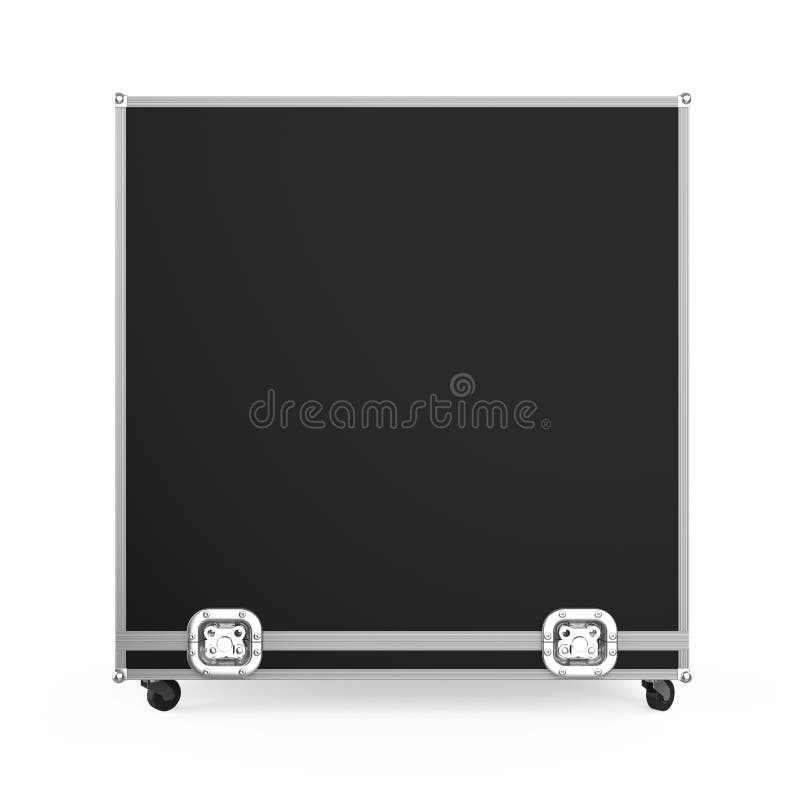 Metallic Road Case Isolated Stock Illustration Illustration of black