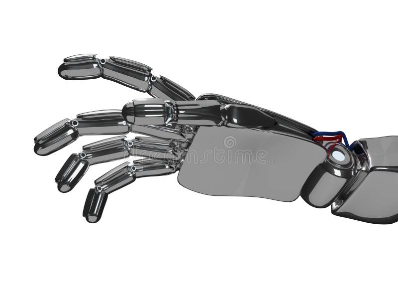 Metallic robot hand. 3d rendering stock images Metallic robot hand. 3d rendering stock images