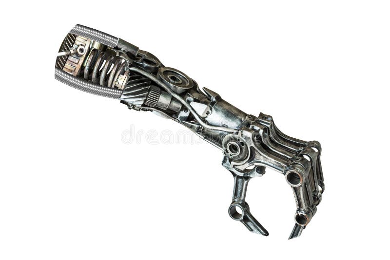 Metallic robot hand stock image. Image of shape, innovation - 64023815