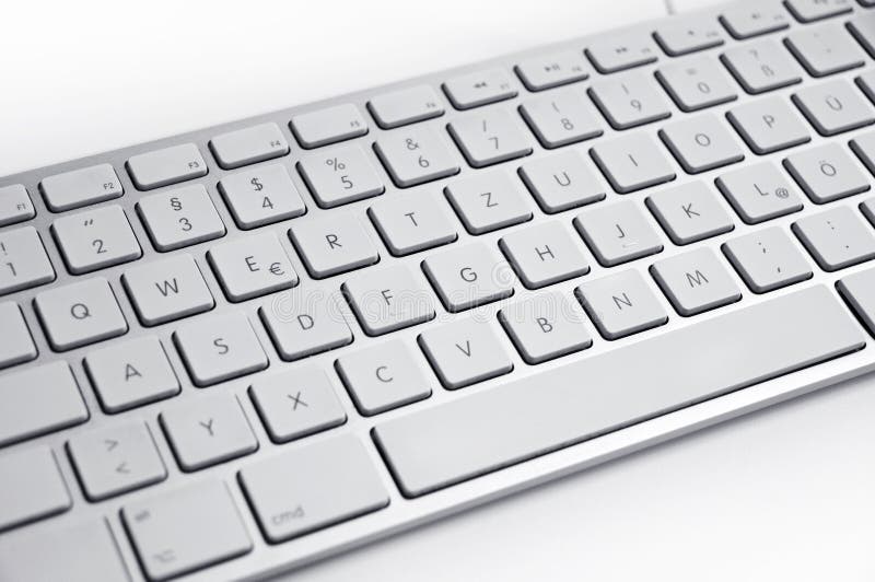 Metallic silver keyboard stock images