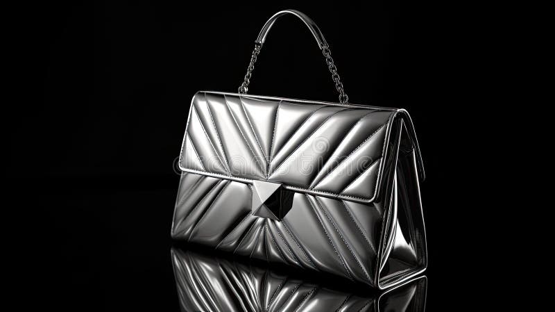 Metallic silver leather royalty free illustration