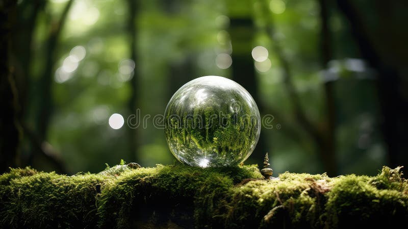 Metallic silver orb royalty free illustration