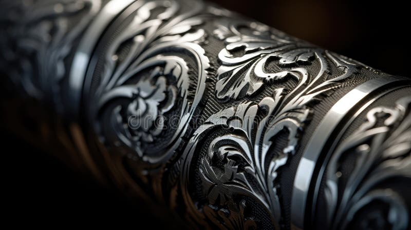 Metallic silver pole vector illustration