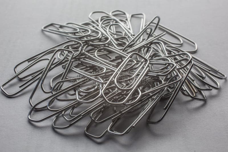 Metallic Silvery Paper Clips Stock Image Image of clips, metal 187437673
