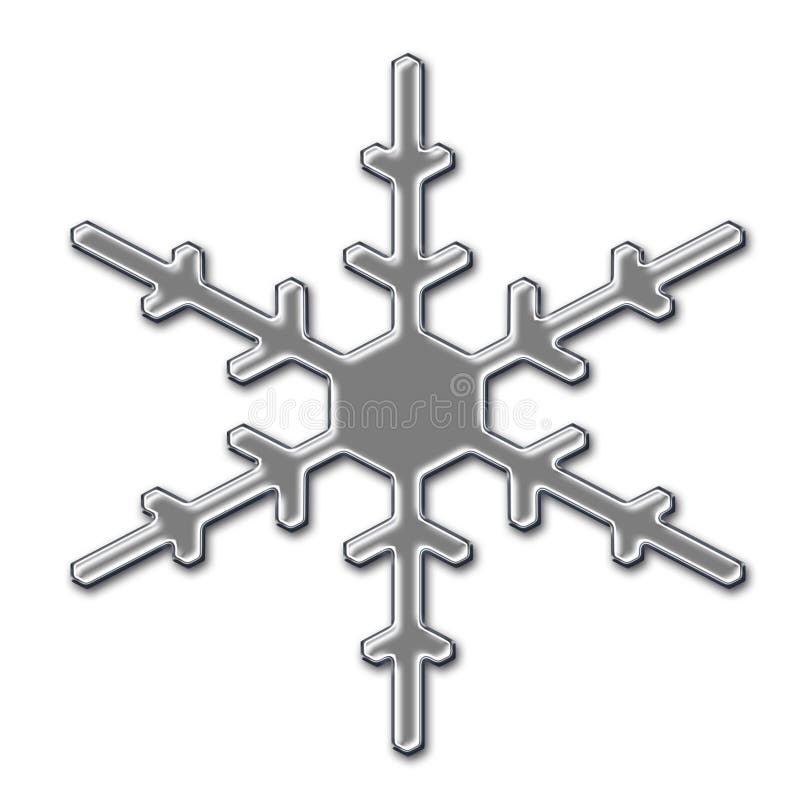 Metallic snowflake royalty free illustration