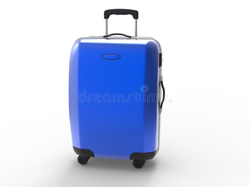 Metallischer blauer Koffer lizenzfreie stockfotografie Metallischer blauer Koffer lizenzfreie stockfotografie
