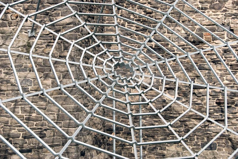 Metallspinnenweb stockfoto Metallspinnenweb stockfoto